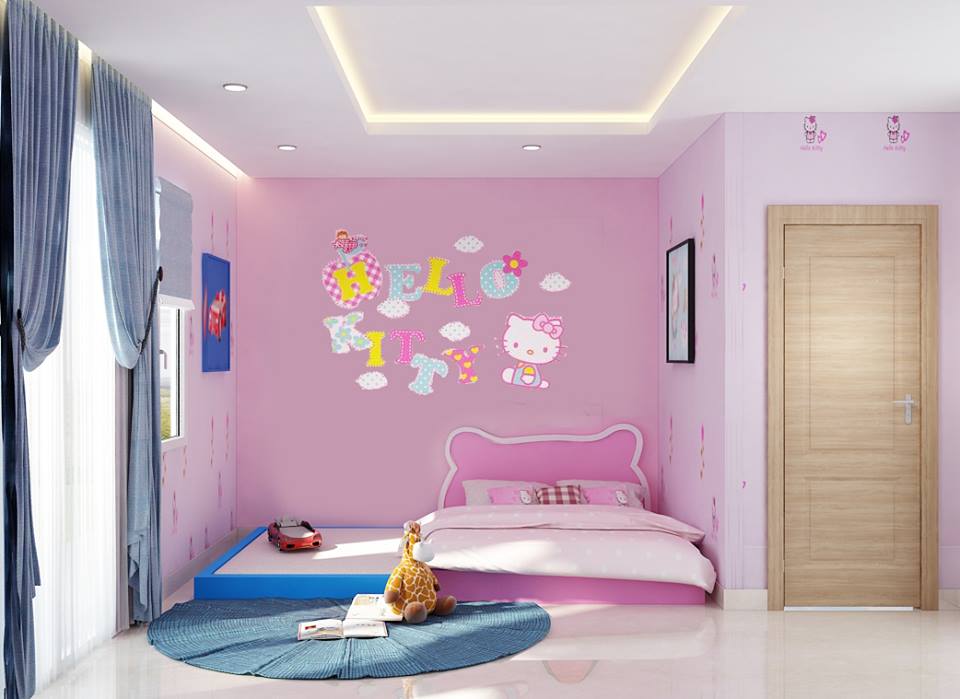 Giường ngủ baby hình Hello Kitty dễ thương và đáng yêu